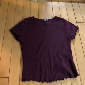 Charlotte Russe lettuce hem top